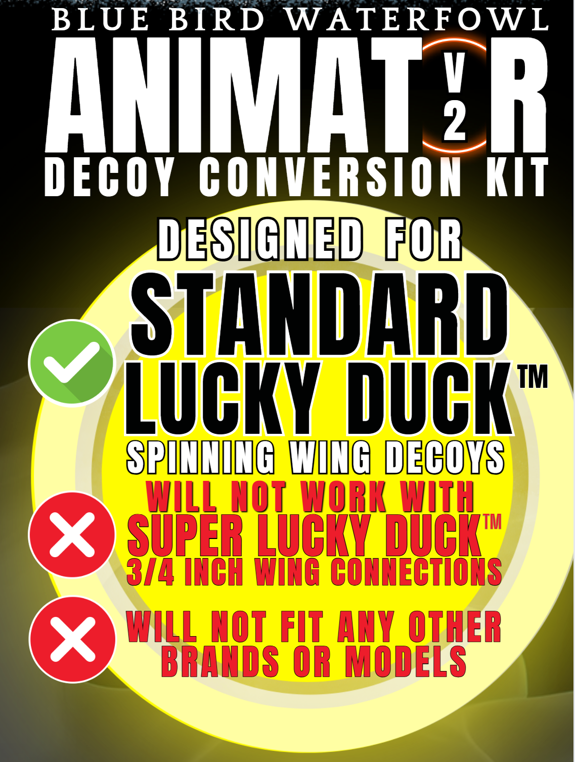 Lucky Duck Decoys Animator V2 - Enhanced Motion Technology - Korvel