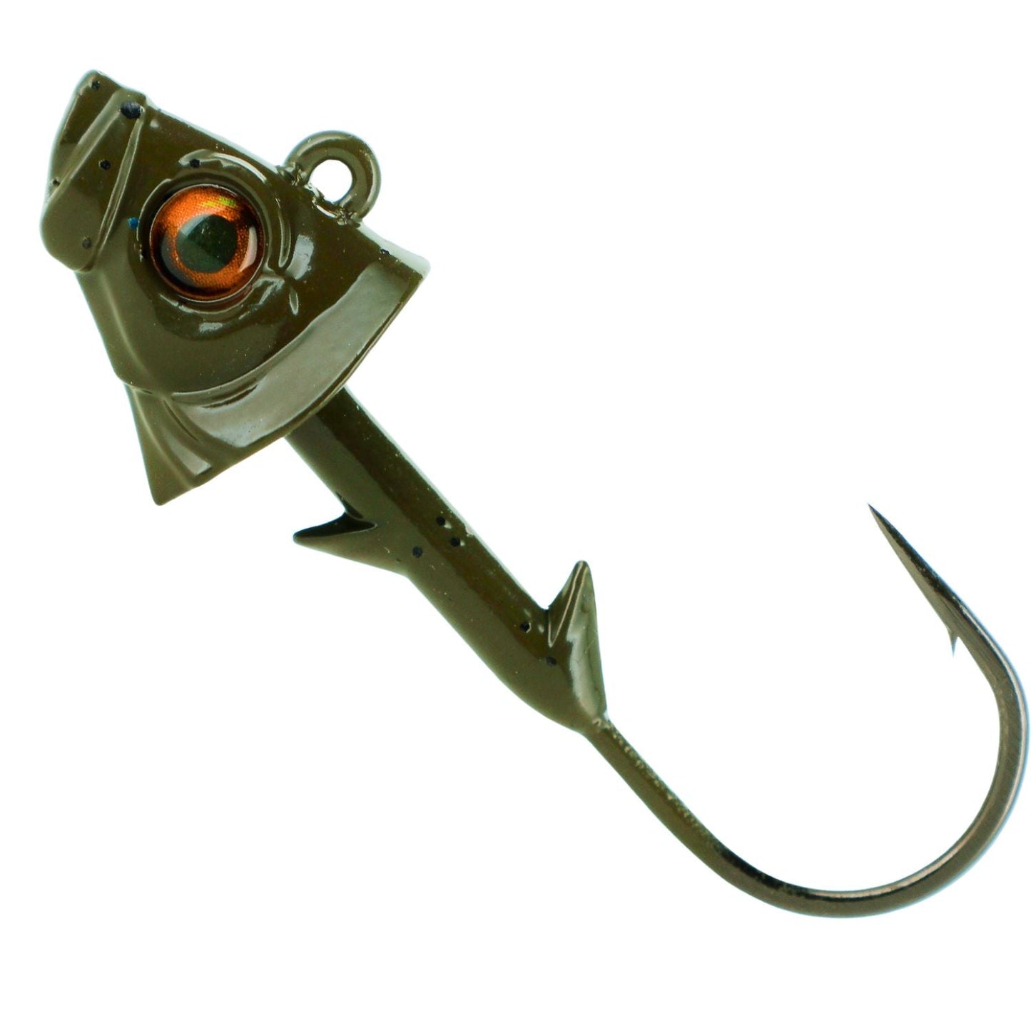Premium Reaction Tackle Lead Fish Head Jigs - 5-Pack