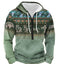 Retro Long-Sleeve Zipper Sweater for Men