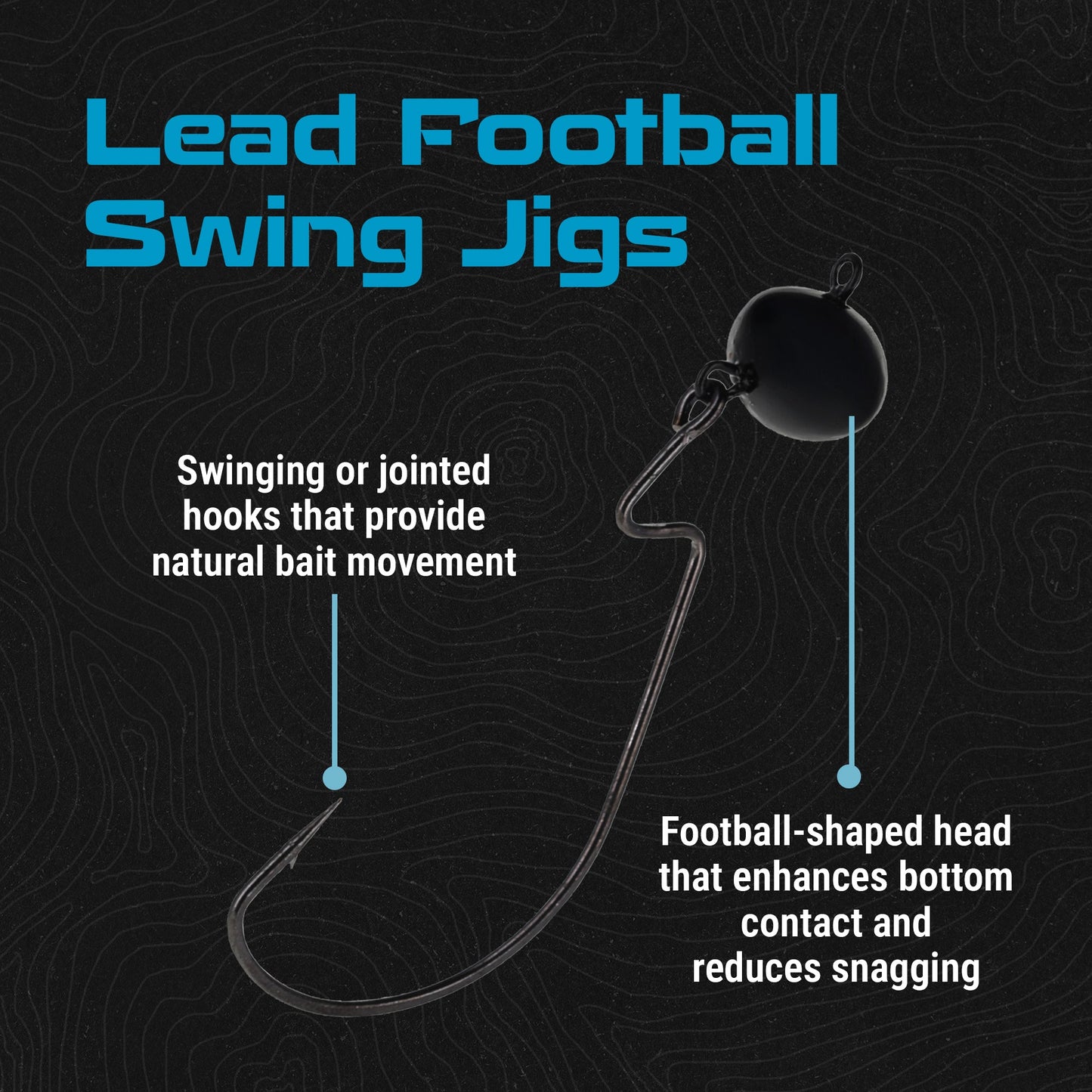 Reaction Tackle Heavy-Duty Football Swing Jigs - 5-Pack