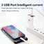 LED Display 3 USB Charger, Baseus Mobile Phone USB Charger Fast Charging Wall Charger For iPhone Samsung Xiaomi 3.4A Max Charger - Korvel