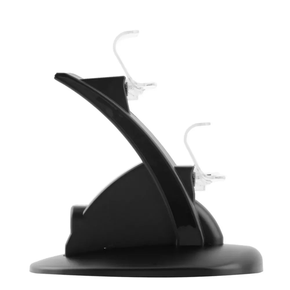 LED Dual USB Charging Charger Dock Stand Cradle Docking Station for Sony Playstation 4 PS4 Game Gaming Console Controller - Korvel