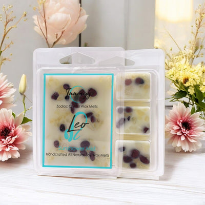 Leo Zodiac Crystal-Infused Premium Coconut-Soy Wax Melts - Korvel