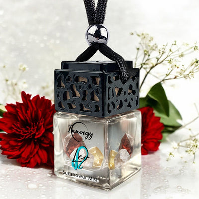Leo Zodiac Crystal-Infused Car Diffuser - Sunshower Mist Aroma, 8ml - Korvel
