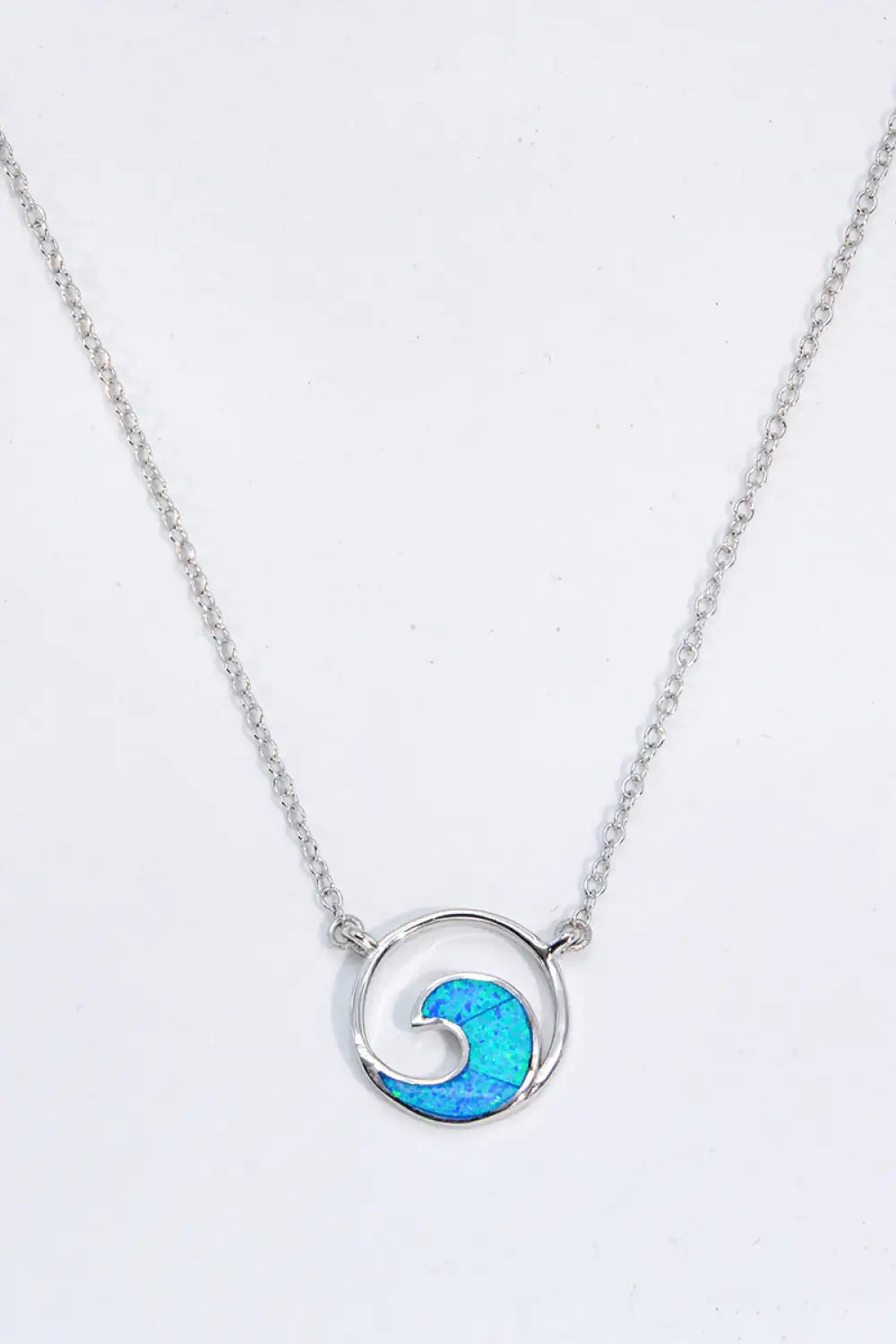 Collier Pendentif Vague en Opale