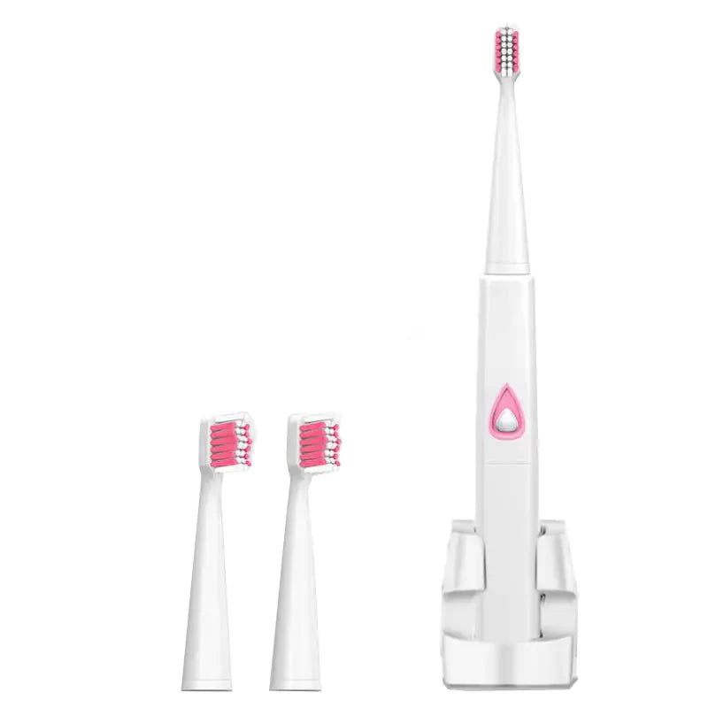 Cepillo de dientes electroacústico ultrasónico con dos cabezales de cepillo adicionales