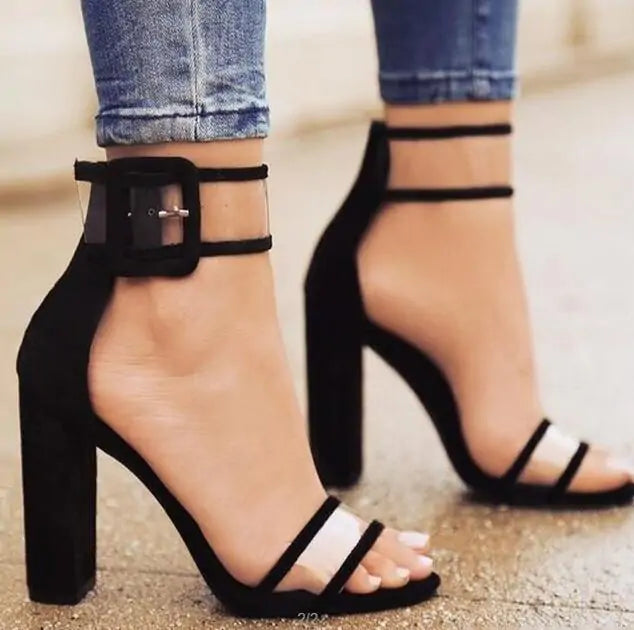 Women's Elegant Hollow High Heels Sandals