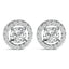Boutons de manchette en or blanc 14K avec diamants cultivés en laboratoire