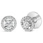 Boutons de manchette en or blanc 14K avec diamants cultivés en laboratoire