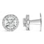 Boutons de manchette en or blanc 14K avec diamants cultivés en laboratoire