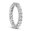 14K White Gold Asscher Cut Lab Grown Diamond Eternity Band Ring - Size 5.5