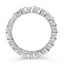 14K White Gold Asscher Cut Lab Grown Diamond Eternity Band Ring - Size 5.5