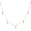 14K Rose Gold Lab Grown Diamond Dangle Necklace - 17"