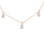 14K Rose Gold Lab Grown Diamond Dangle Necklace - 17"