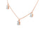 14K Rose Gold Lab Grown Diamond Dangle Necklace - 17"