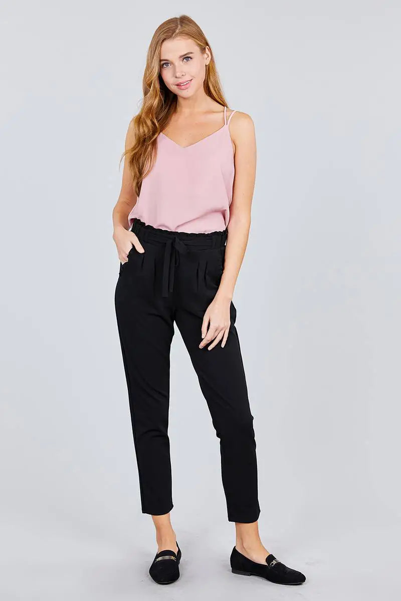 Camiseta sin mangas con tirantes cruzados en la espalda - Rosa