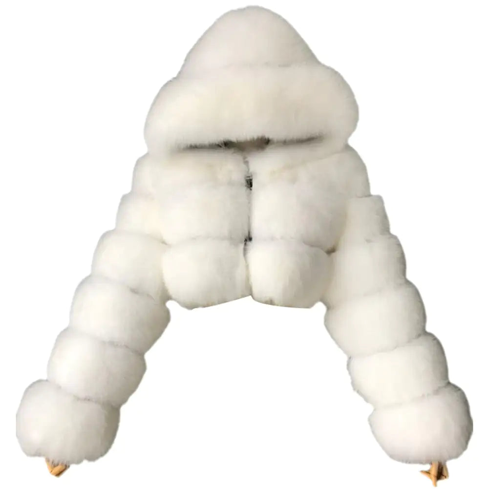 Luxe Faux Fur Cropped Coat for Women