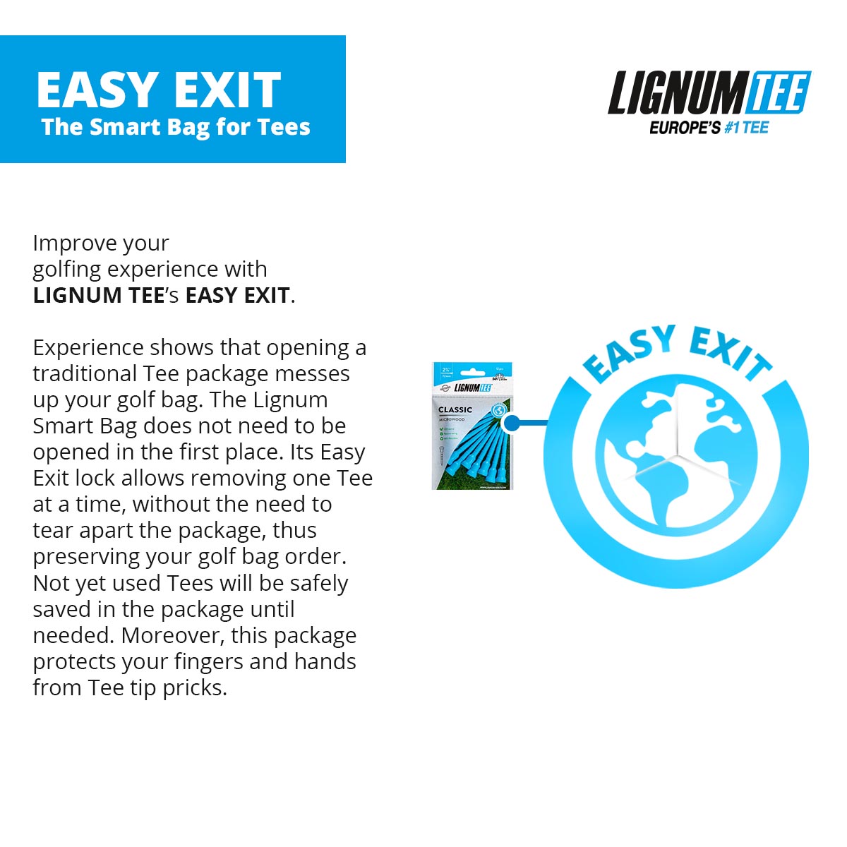 Lignum Tee - Tee de Golf Ecológico Clásico