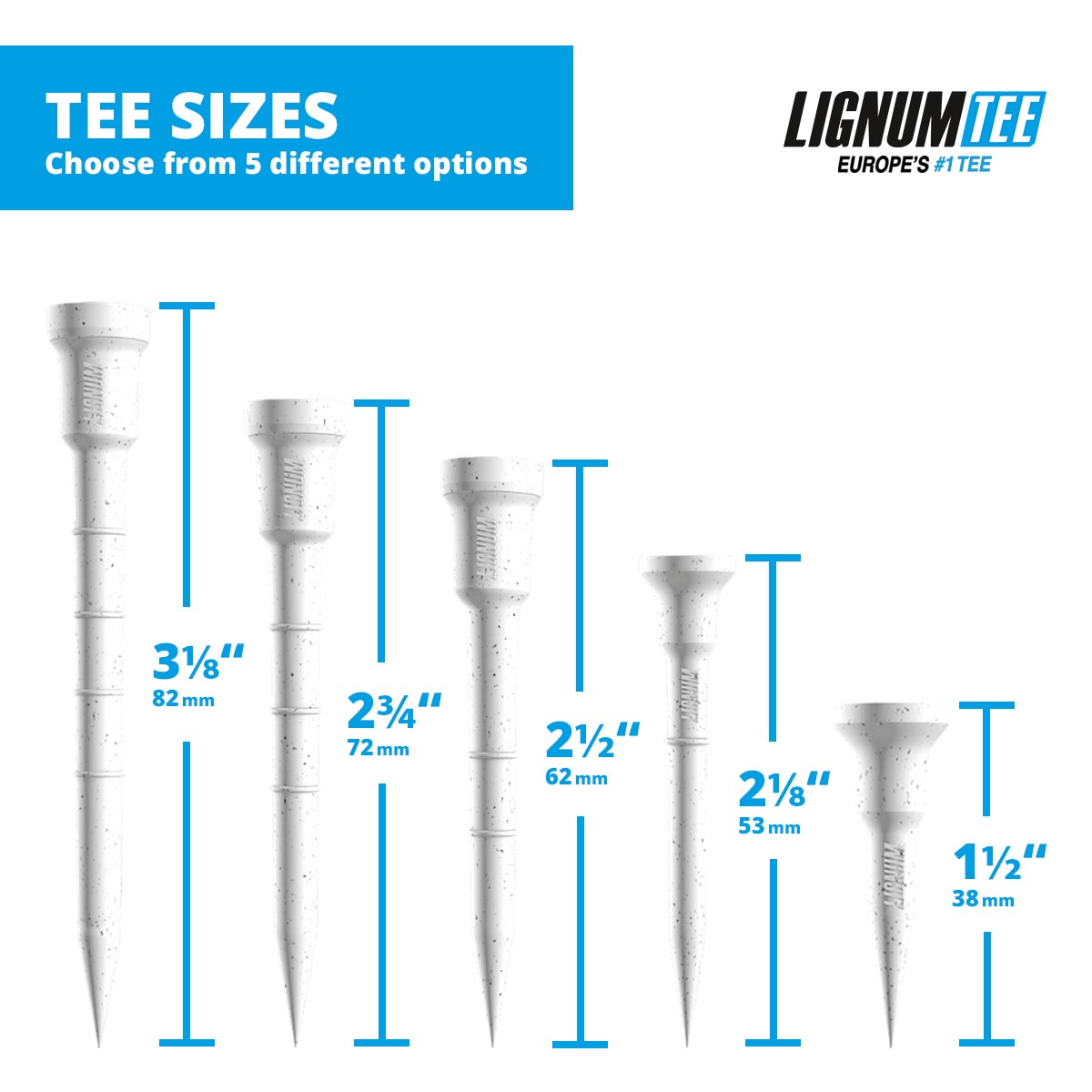 Lignum Tee - Tee de Golf Ecológico Clásico