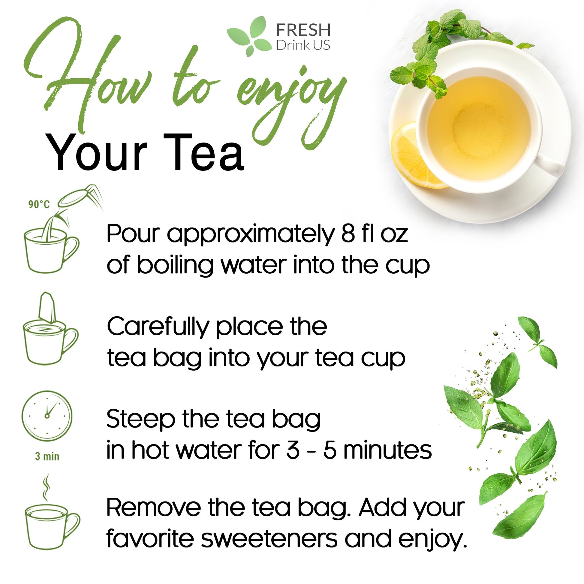 Stevia Leaf Tea Bags, 100% Natural & Pure Stevia leaves, Eco-Conscious Tea Bags, Stevia Herbal Tea. Stevia Leaf Tea. No Sugar, No Caffeine, No Gluten, Vegan - Korvel