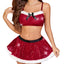 Ensemble de lingerie de Noël Avidlove - Costume sexy de Santa en rouge vin XXL