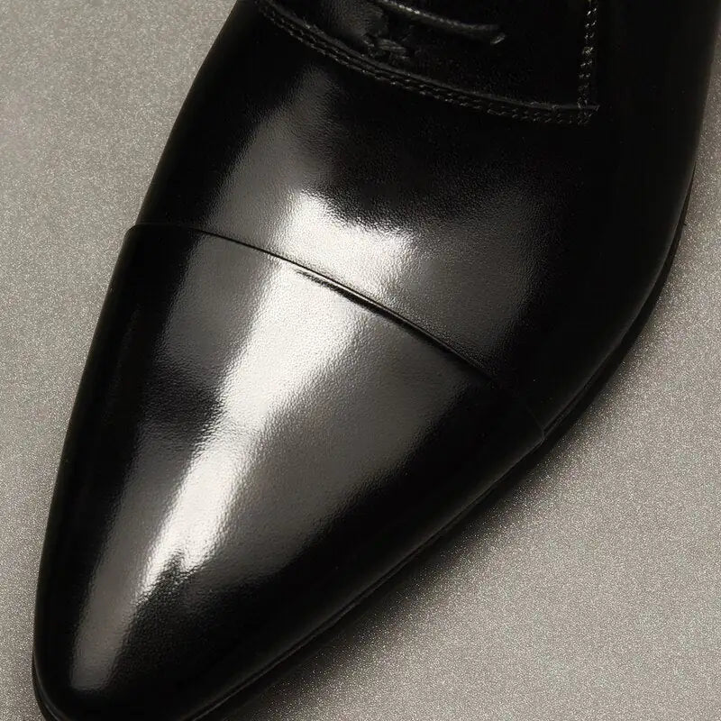 Zapatos Oxford de Cuero de Lujo con Suela Roja para Hombres
