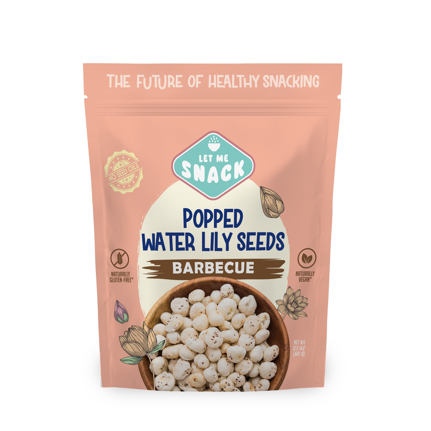 Barbecue Popped Water Lily Seeds – Smoky, Tangy Vegan Snack