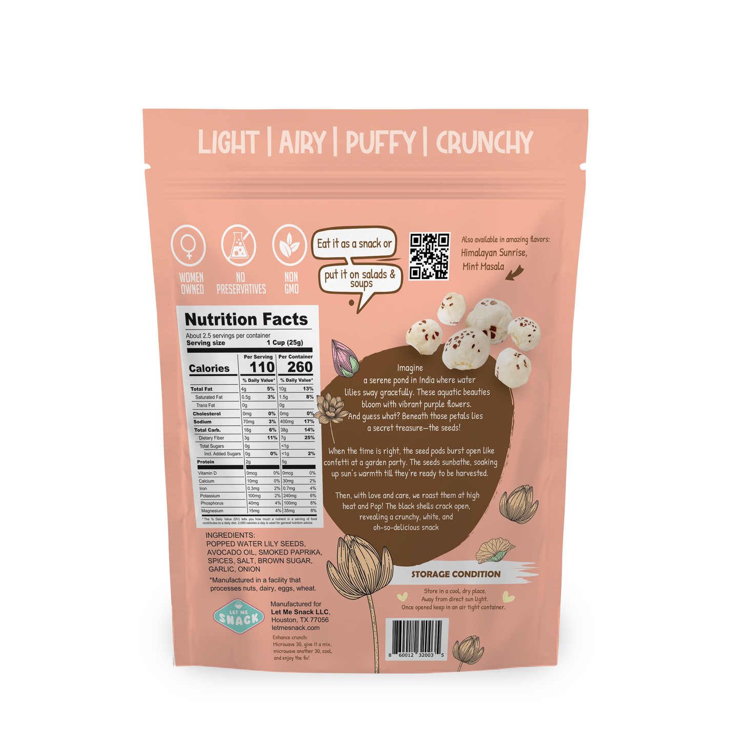 Barbecue Popped Water Lily Seeds – Smoky, Tangy Vegan Snack - Korvel