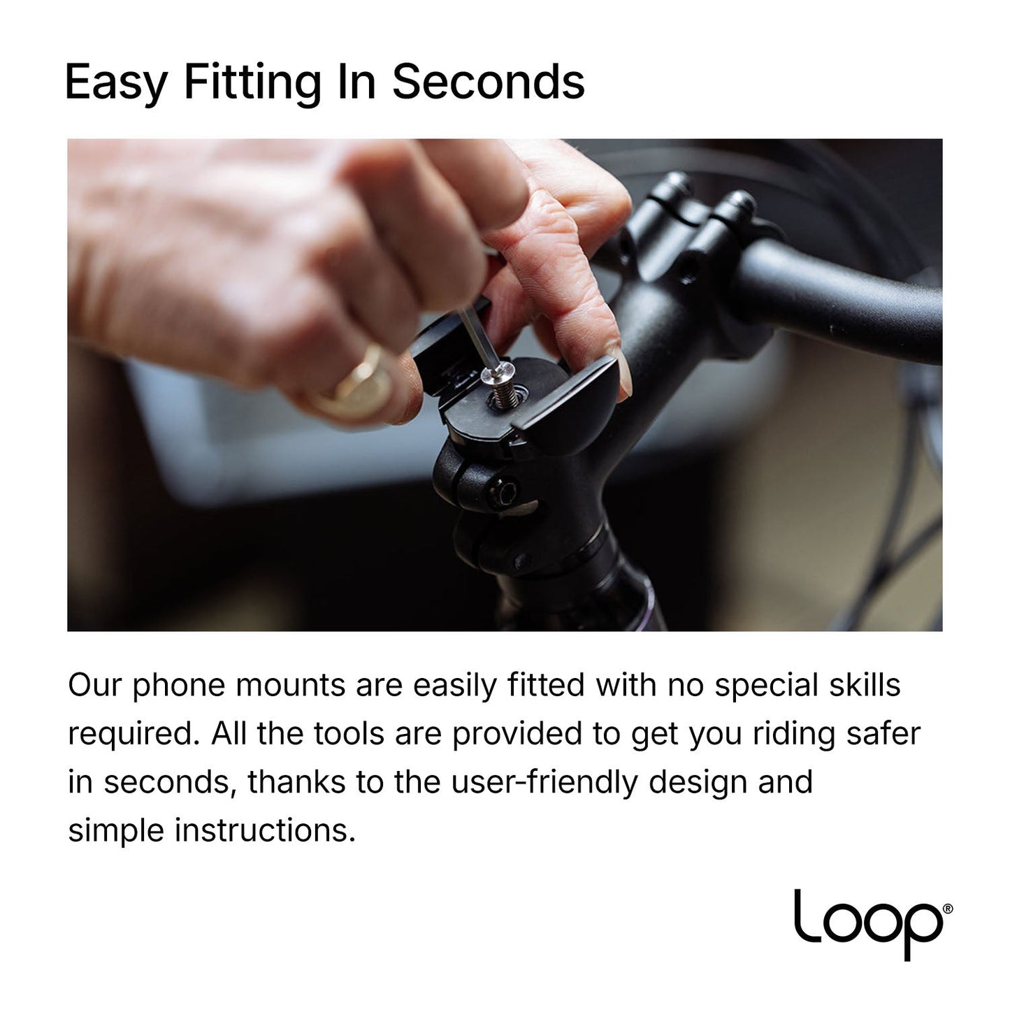 Loop Micro Mount - Ultra-Compact Stem Cap Phone Mount