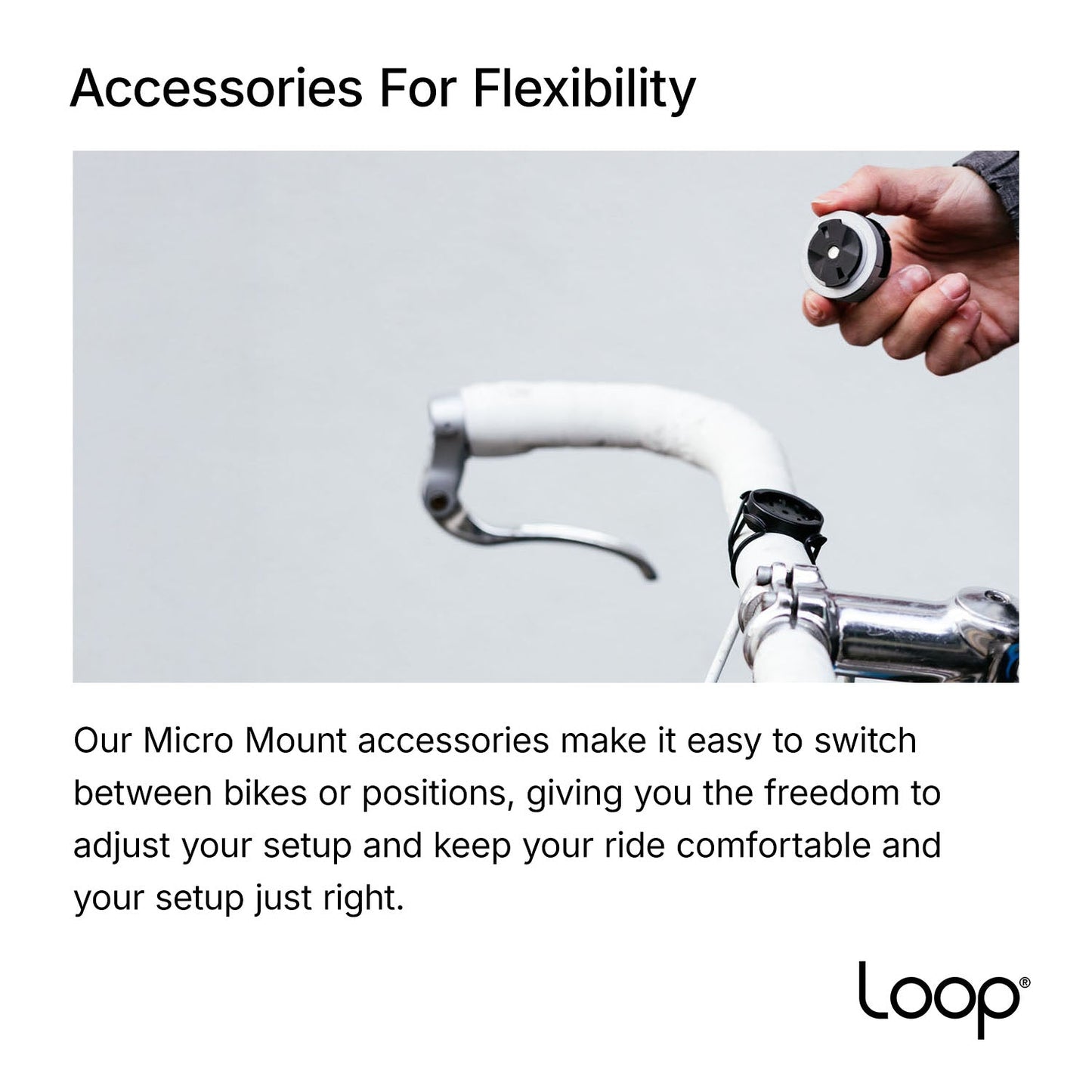 Loop Micro Mount - Ultra-Compact Stem Cap Phone Mount