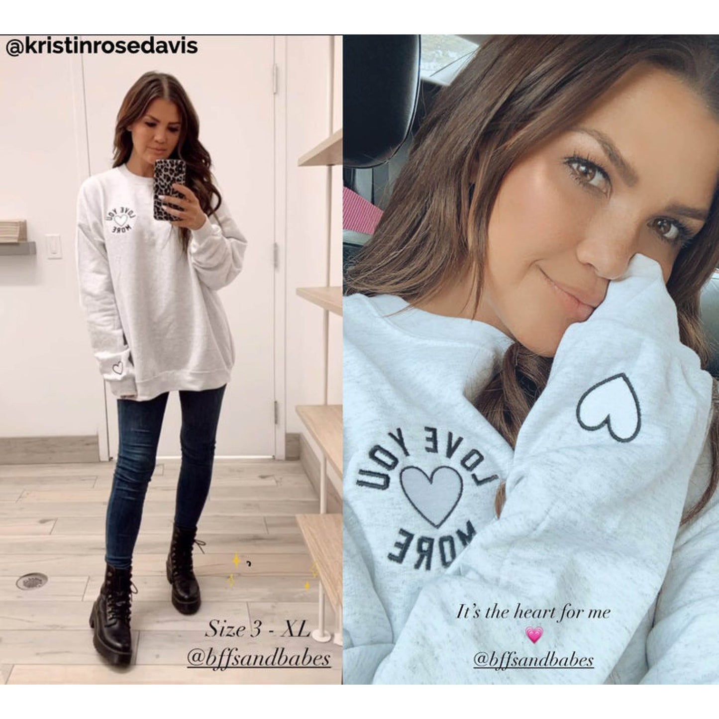 SUDADERA BORDADA LOVE U MORE PARA ADULTOS