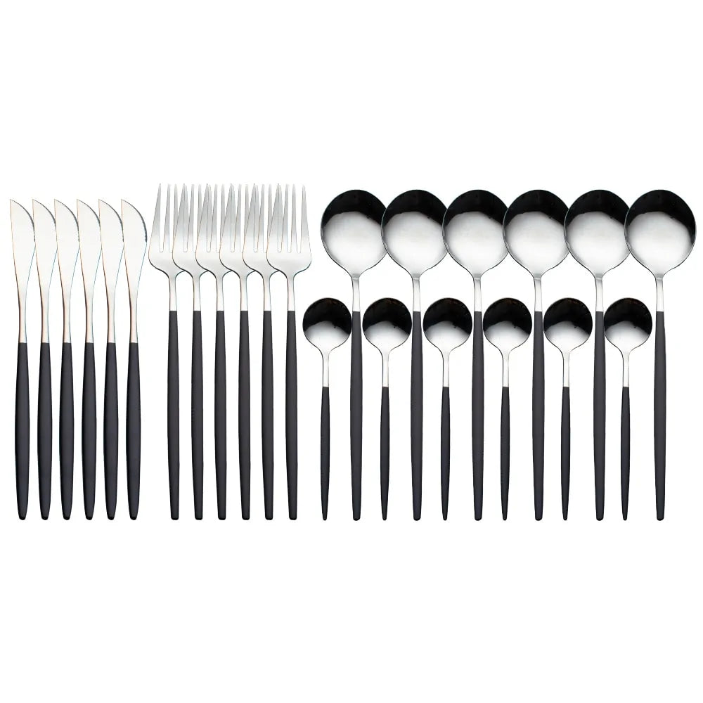 24 Pieces Luxury Cutlery Set for Elegant Dining