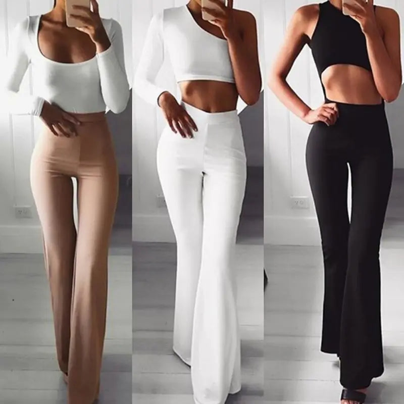 Pantalones Palazzo Sólidos Elegantes para Cada Temporada