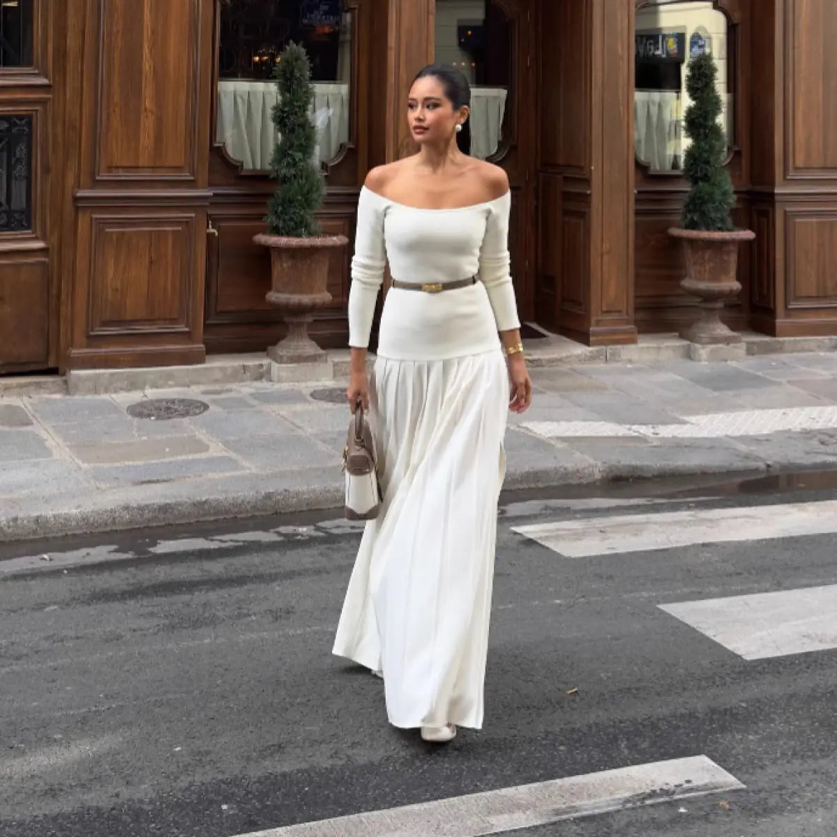 Robe Élegante Rétro Fendue