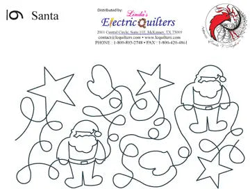 Santa Pantograph by Linda V. Taylor - Premium Sewing Pattern