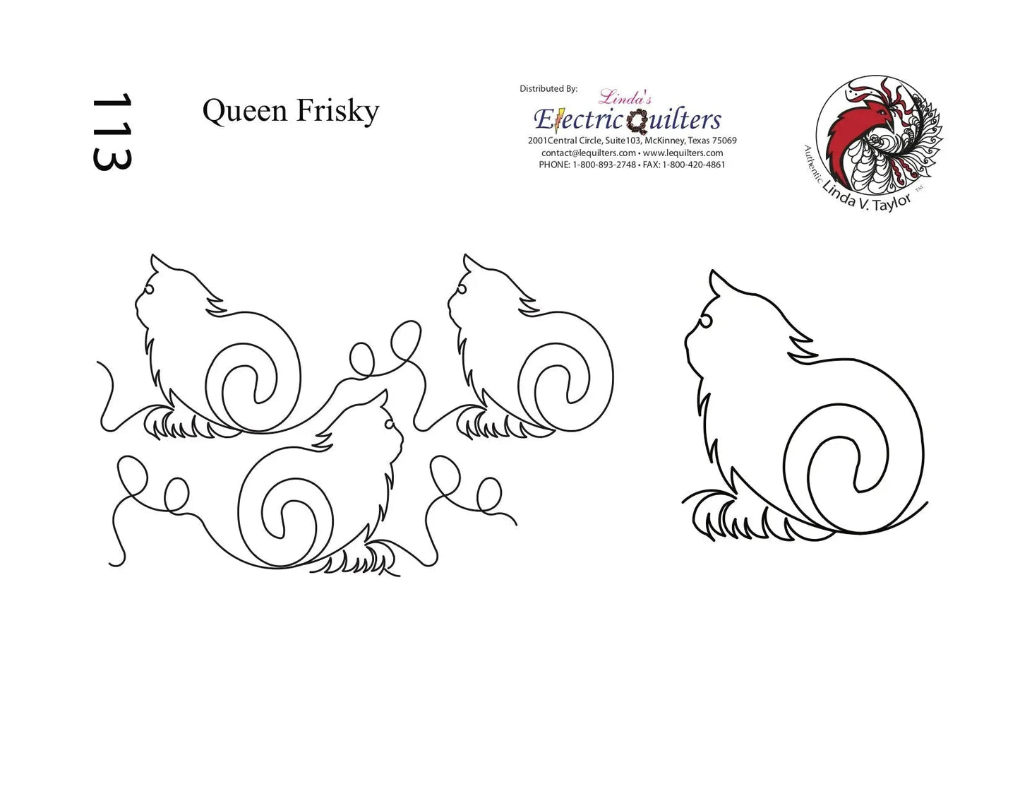 113 Queen Frisky Pantograph de Linda V. Taylor