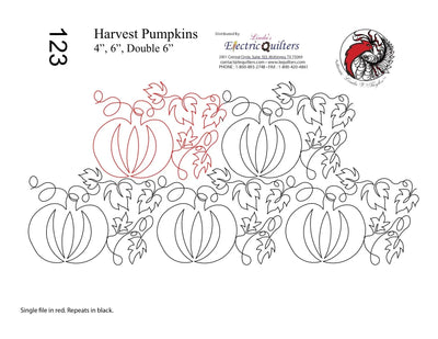 Harvest Pumpkins Pantograph by Linda V. Taylor