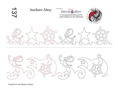 137 Anchors Ahoy Pantograph by Linda V. Taylor