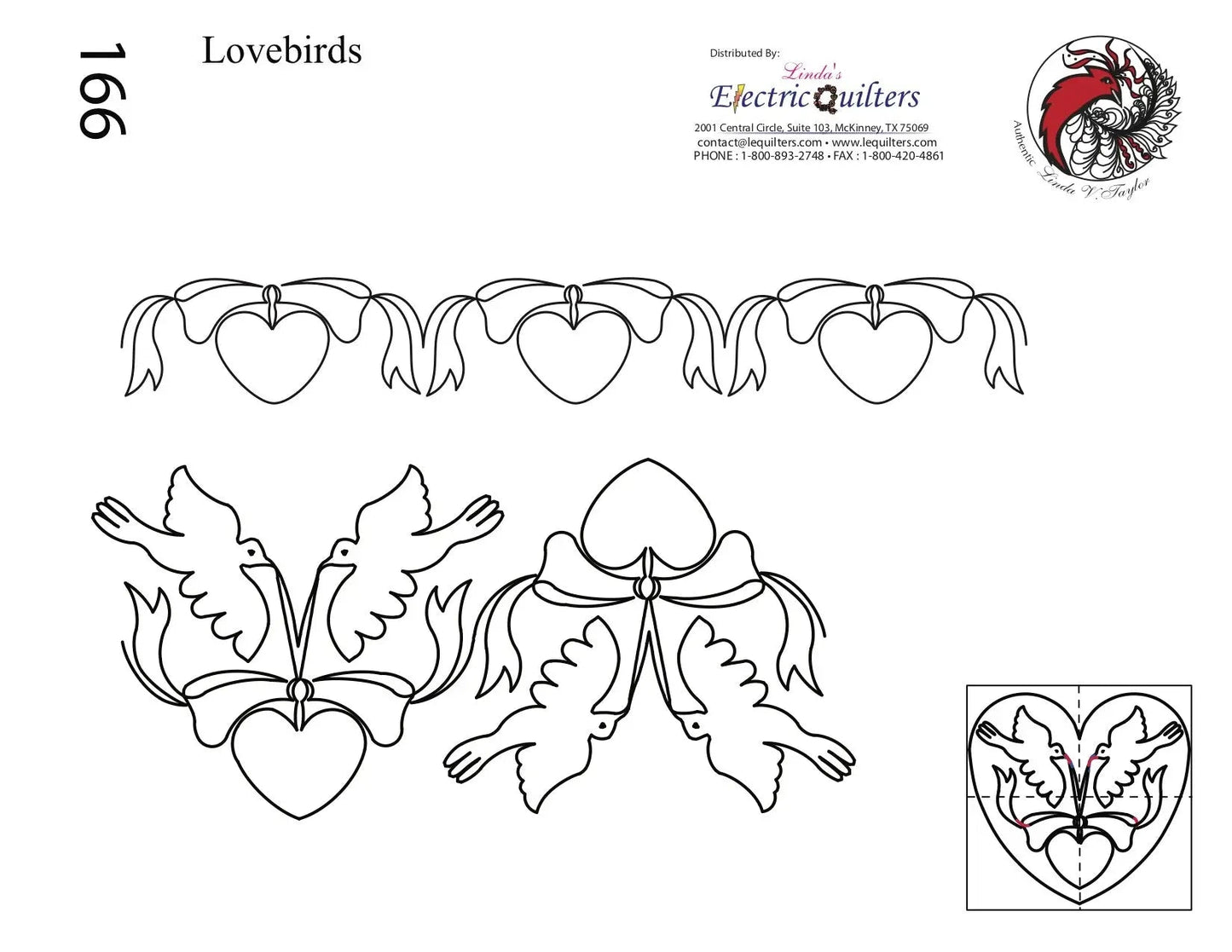 Pantógrafo 166 Lovebirds con Bloques de Linda V. Taylor