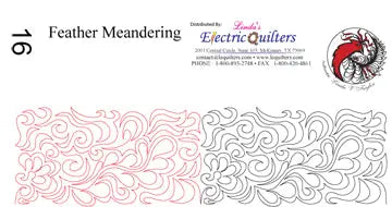 Feather Meandering Quilting Pantograph by Linda V. Taylor