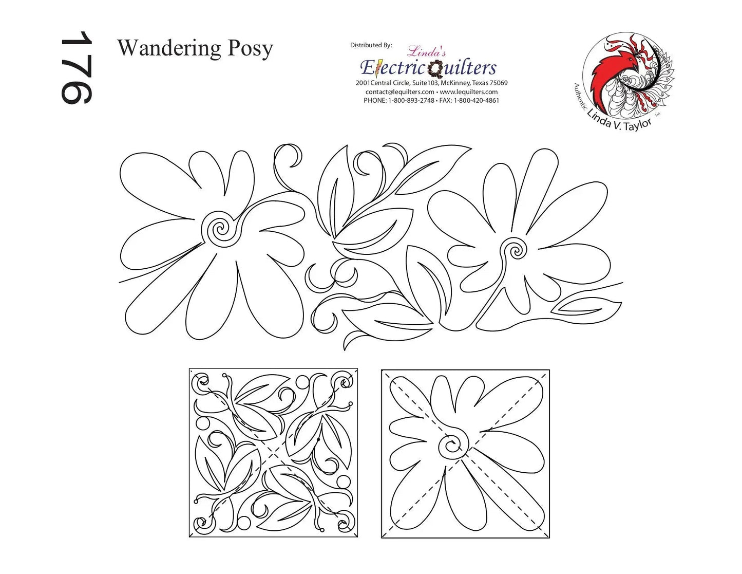Wandering Posy Pantograph with Blocks by Linda V. Taylor