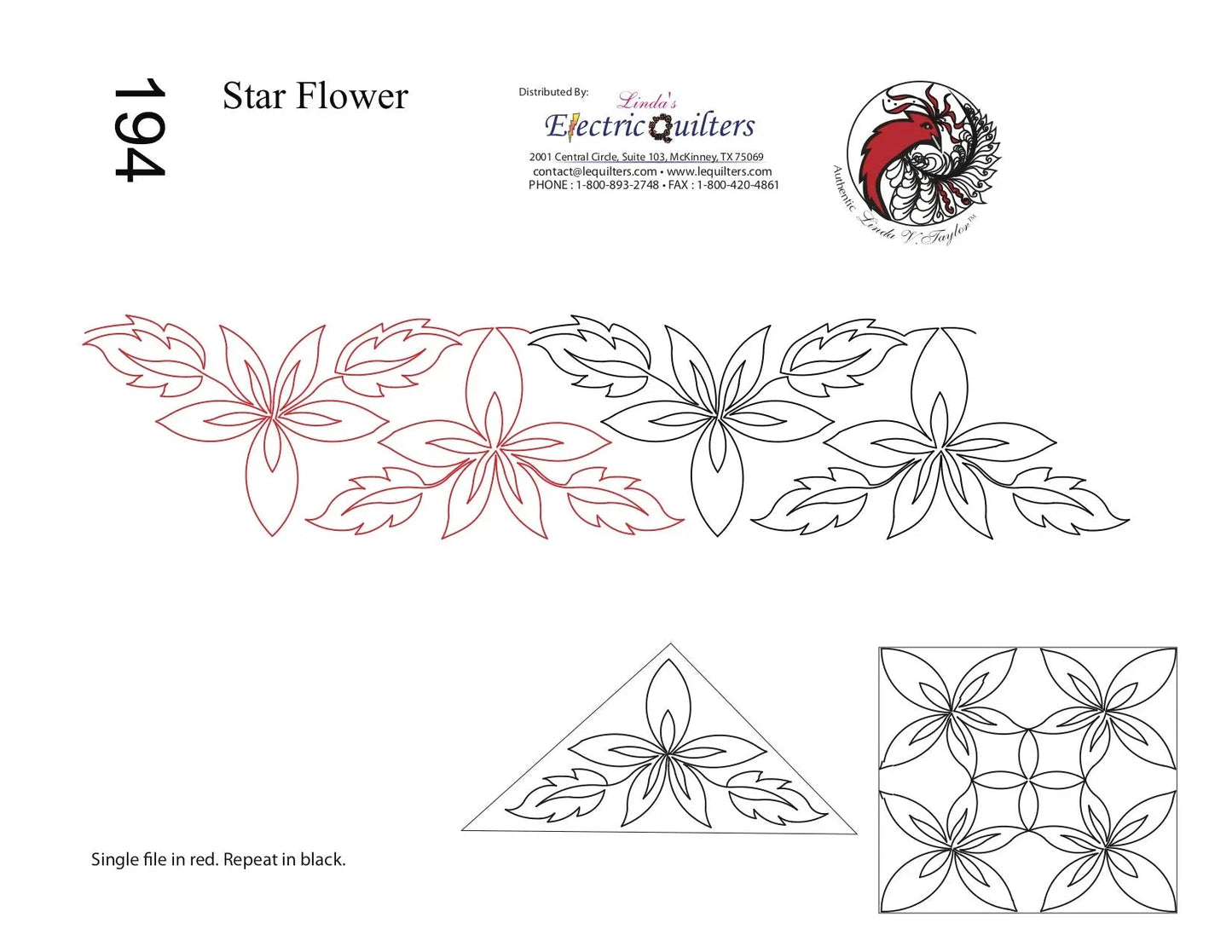 Pantógrafo 194 Star Flower con Bloques de Linda V. Taylor
