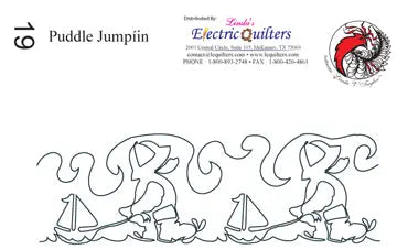 Puddle Jumpin' Pantograph by Linda V. Taylor