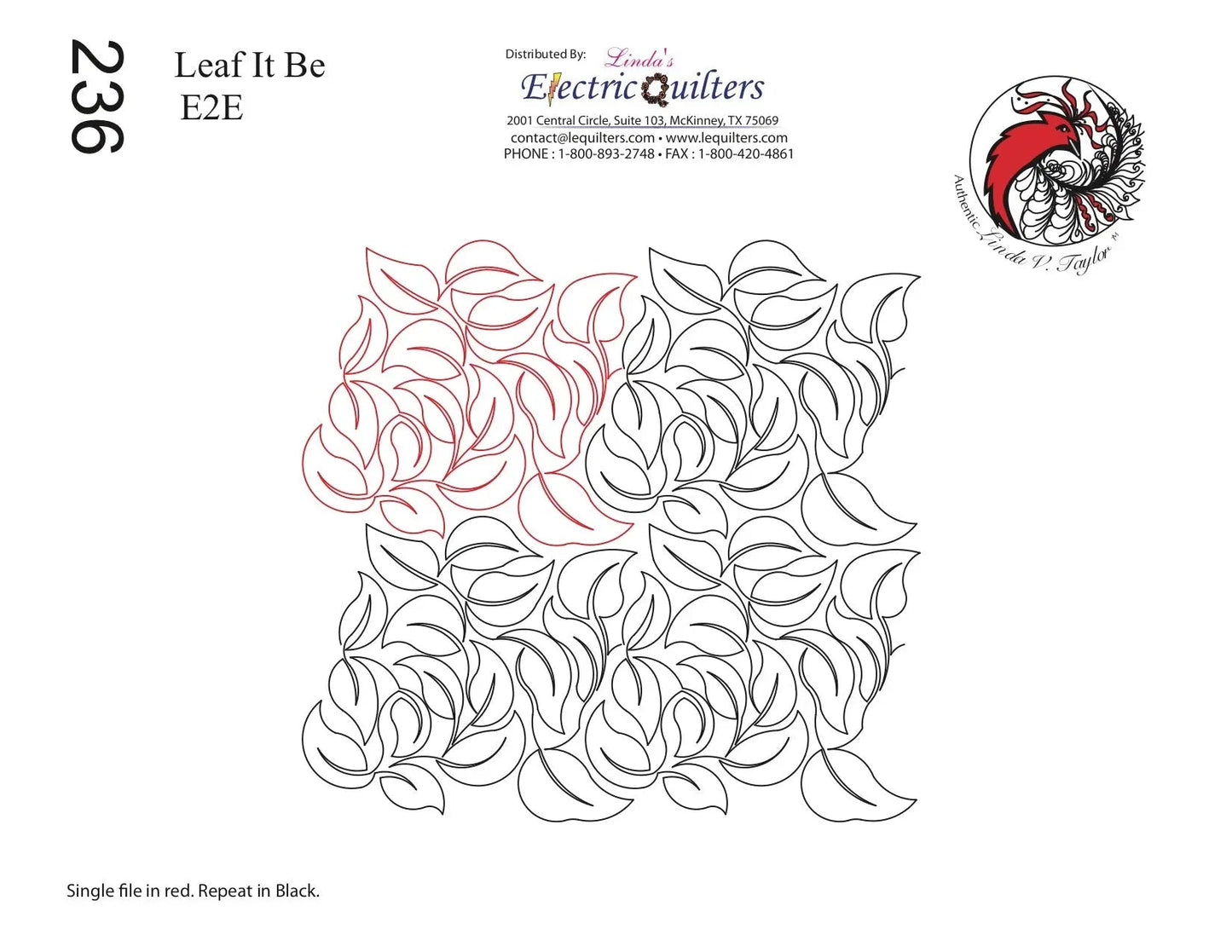 236 Leaf It Be Pantographe par Linda V. Taylor