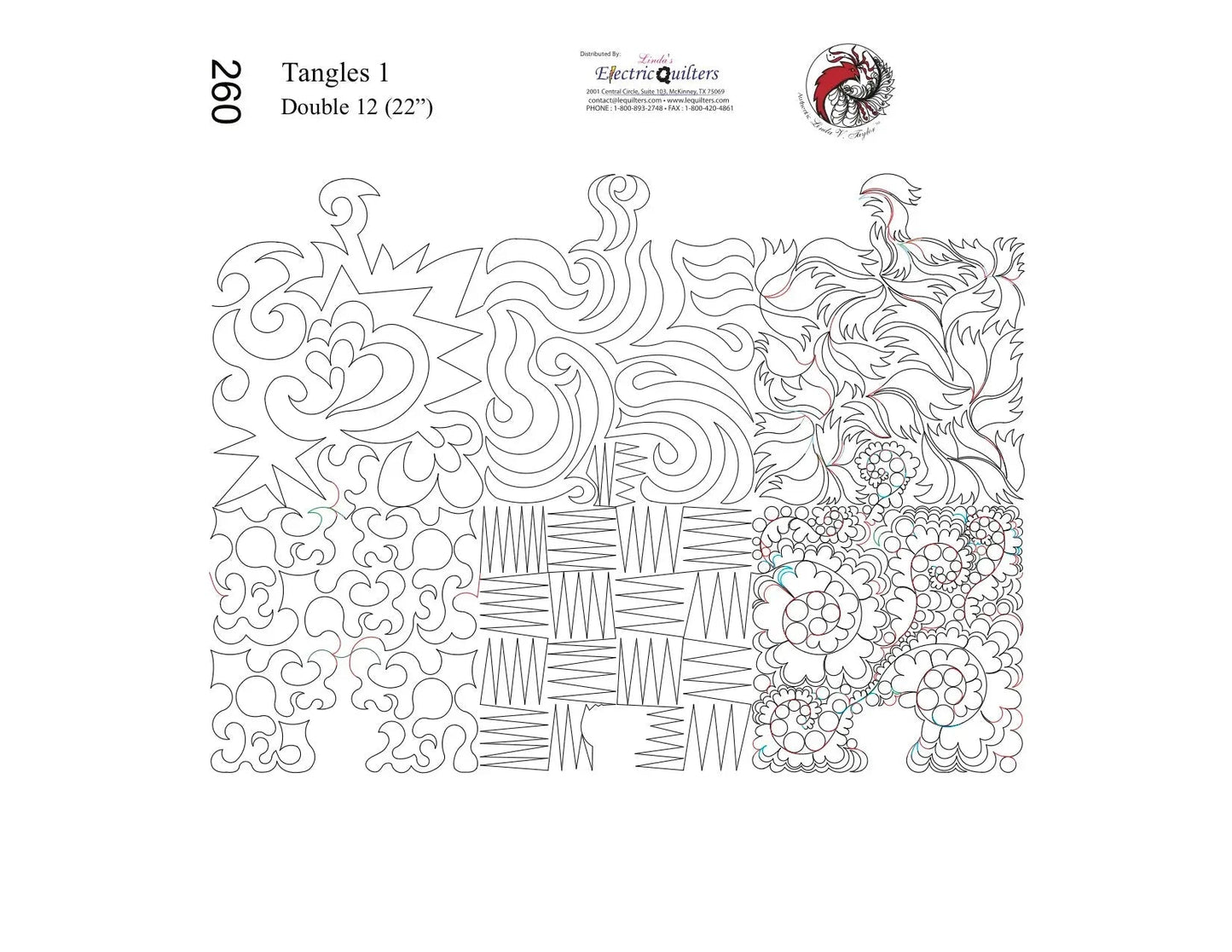 260 Tangles 1 Pantographe par Linda V. Taylor
