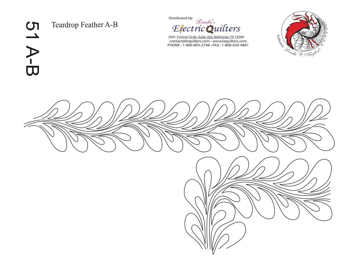 051 Pantógrafo de Pluma en Forma de Gota por Linda V. Taylor