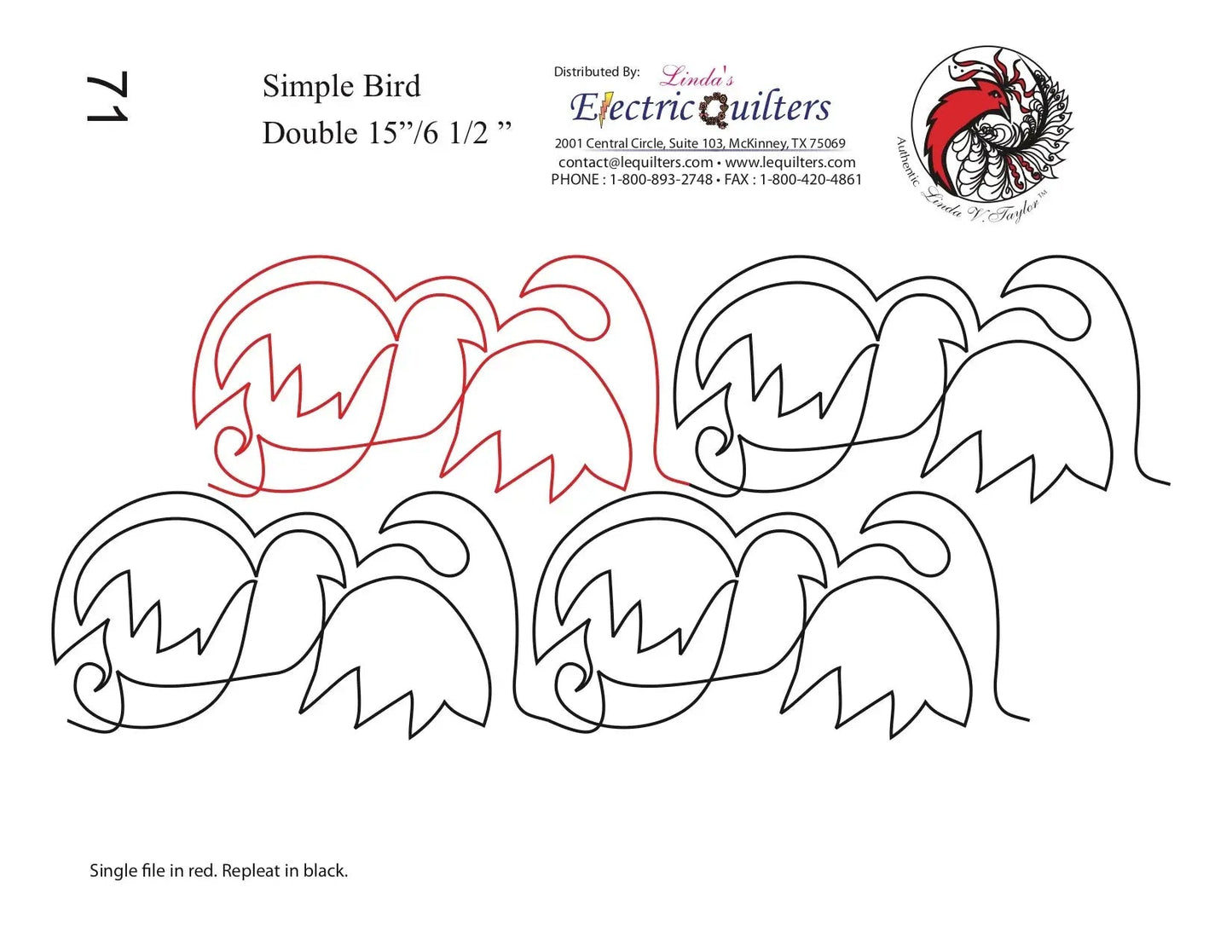 Pantographe Simple Oiseau 071 par Linda V. Taylor