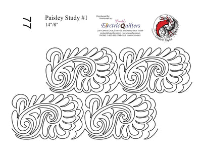077 Étude Paisley #1 Pantographe par Linda V. Taylor