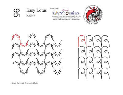 Easy Lotus/Ricky Pantograph by Linda V. Taylor