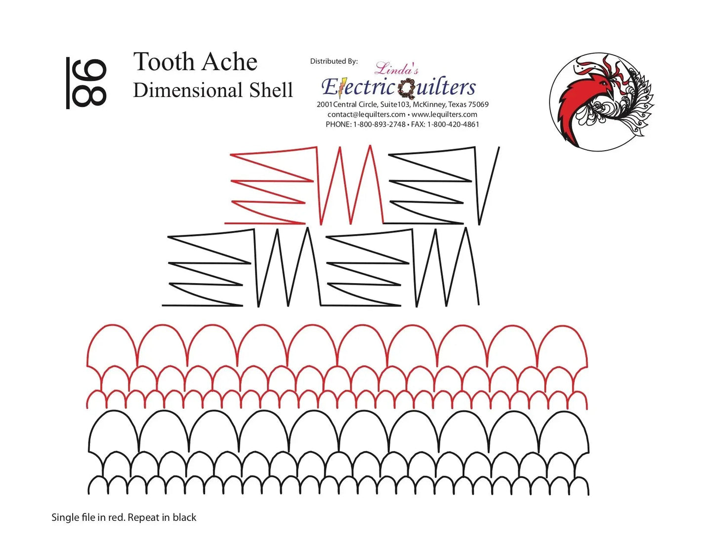 098 Pantographe Toothache/Coquillage Dimensionnel par Linda V. Taylor